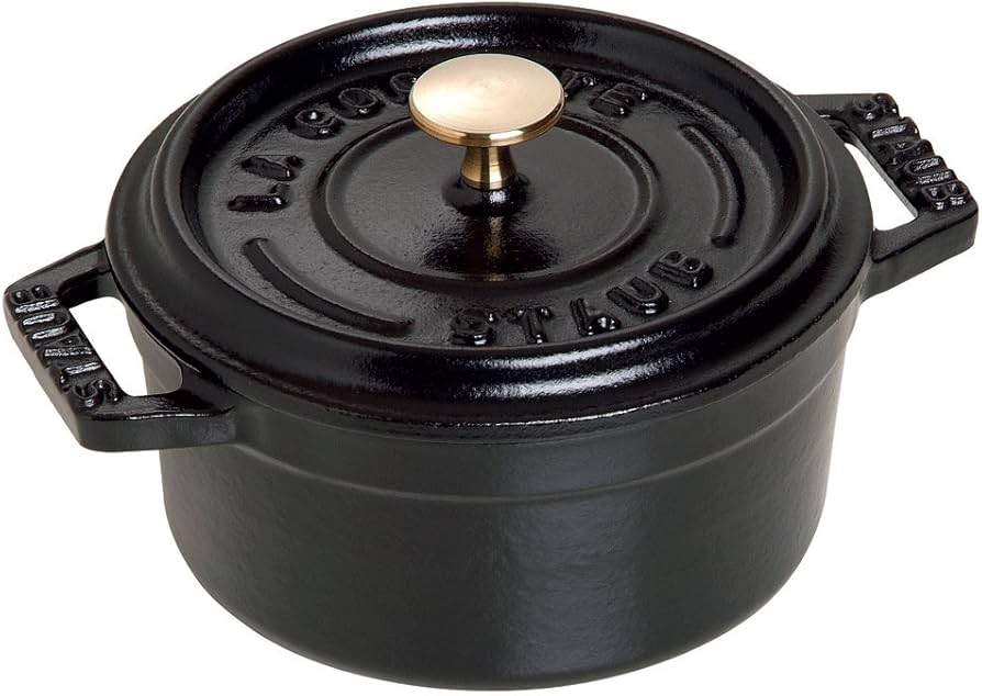 Amazon.com: Staub Cast Iron 0.25-qt Mini Round Cocotte - Matte