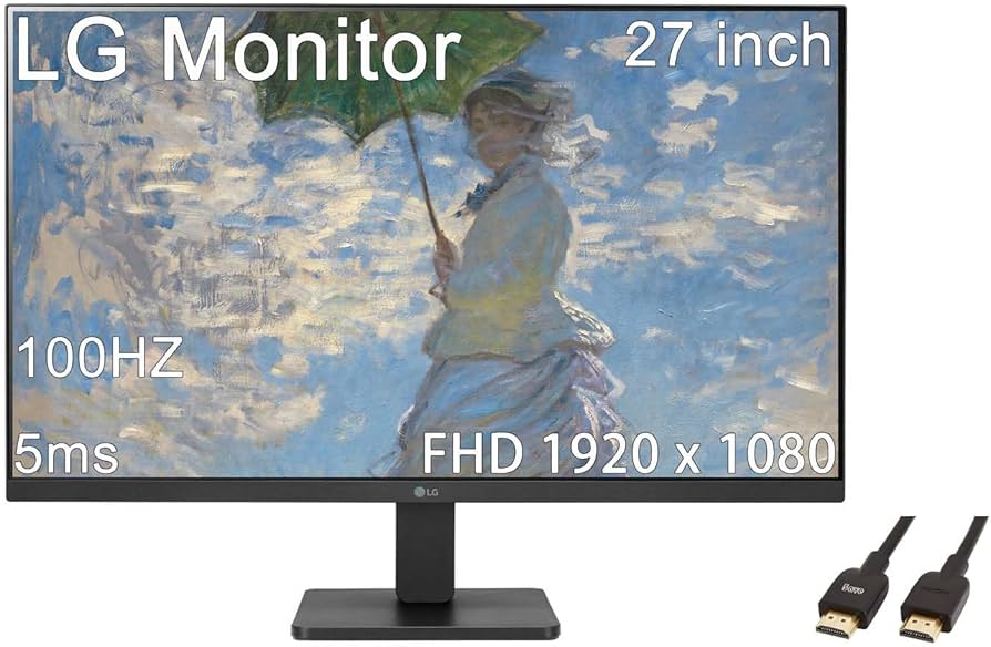 Amazon.com: LG 27 inch FHD (1920 x 1080) IPS Monitor, 100Hz, 5ms