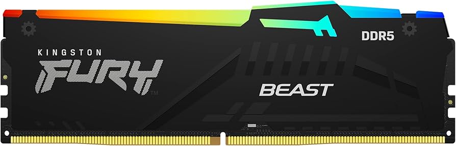 Kingston FURY Beast RGB 8GB 5200MT/s DDR5 CL40 DIMM Desktop Memory