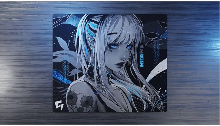 Amazon.co.jp: GLSSWRKS Kazemi Premium Mousepad Blue : パソコン