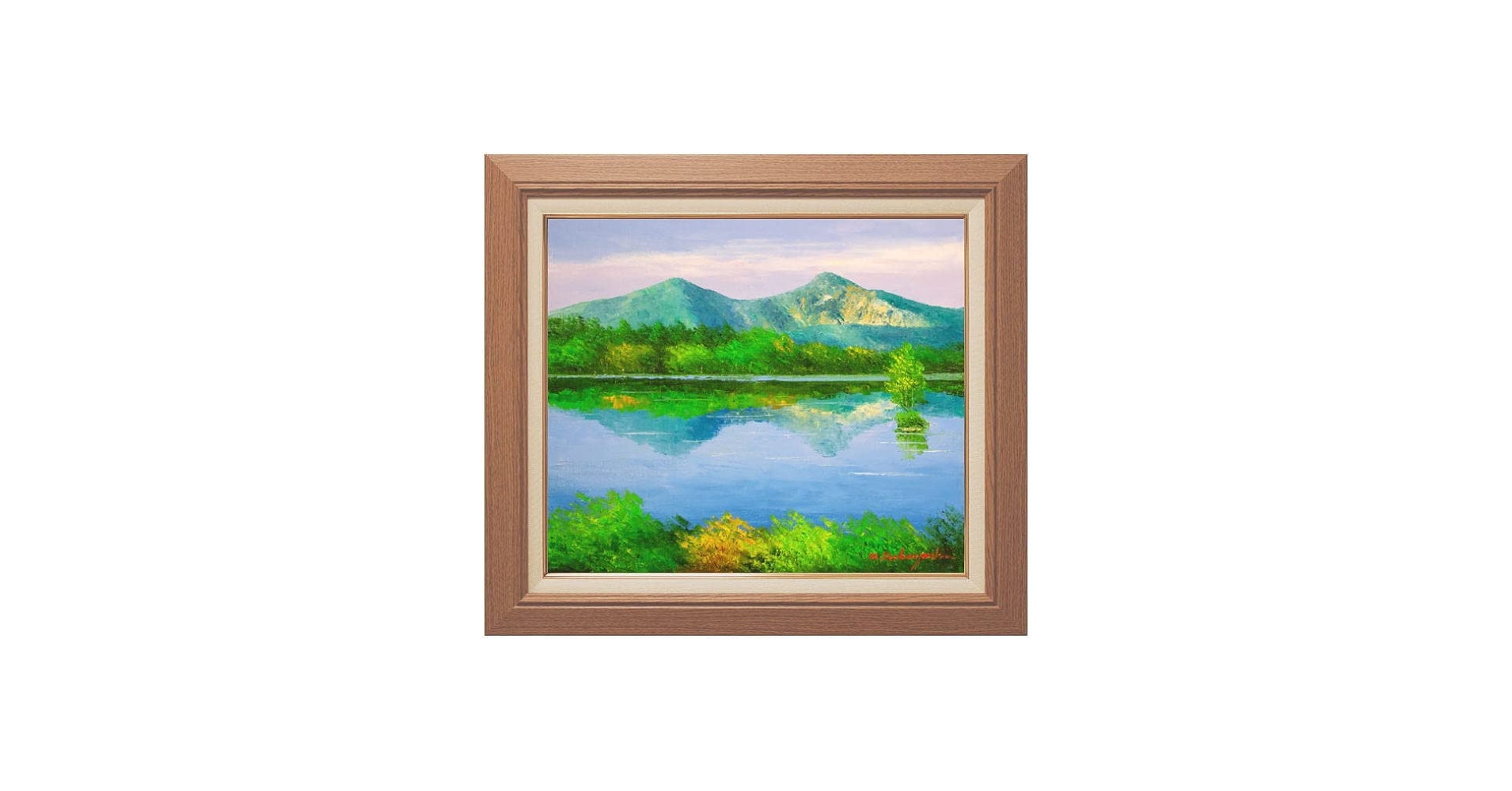 Amazon.co.jp: 小林幸三 『磐梯山』 油絵・油彩画 F10(10号) : ホーム