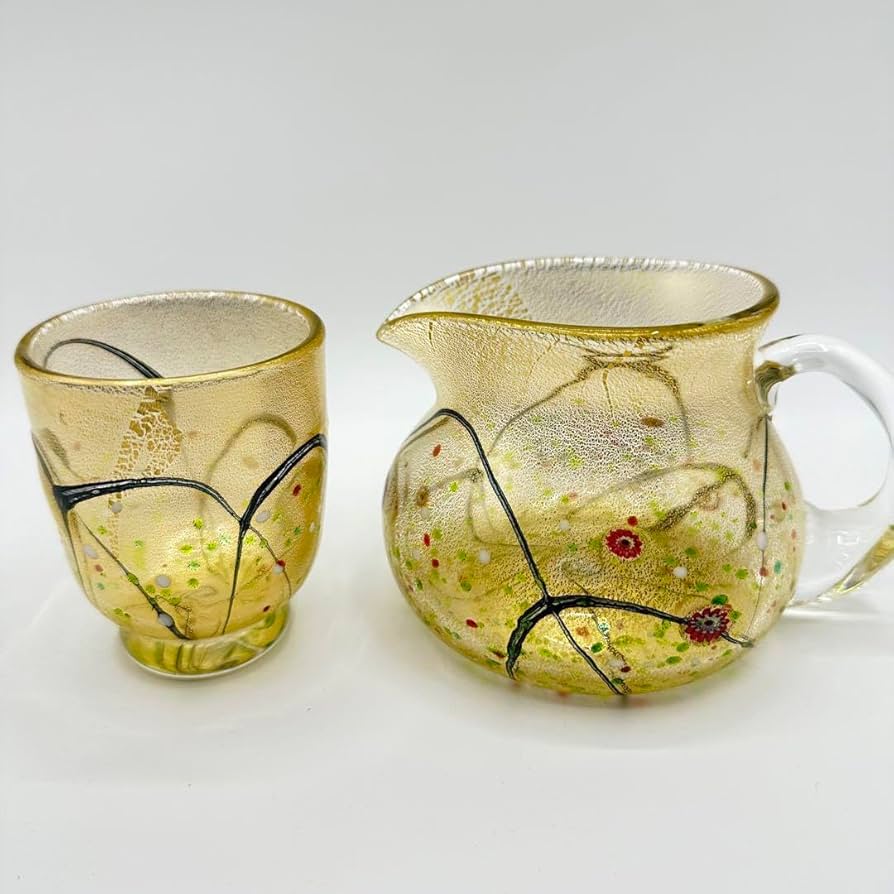 Amazon.co.jp: 現代の名工/人間国宝 ガラス工芸家 黒木国昭作 コップ