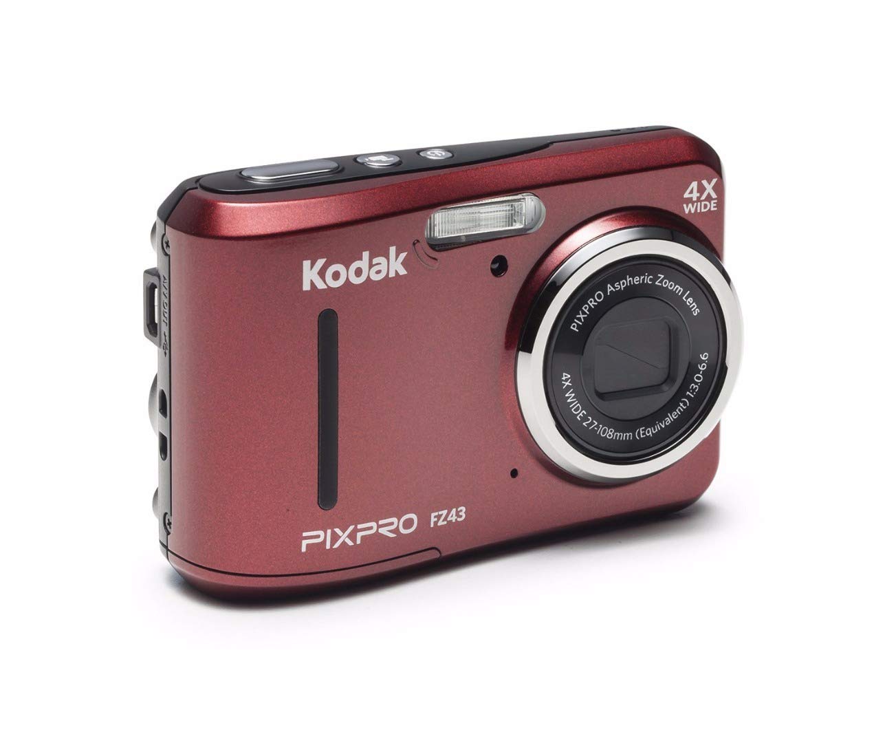 Amazon.com : Kodak PIXPRO FZ43 Friendly Zoom (Red) Bundle with