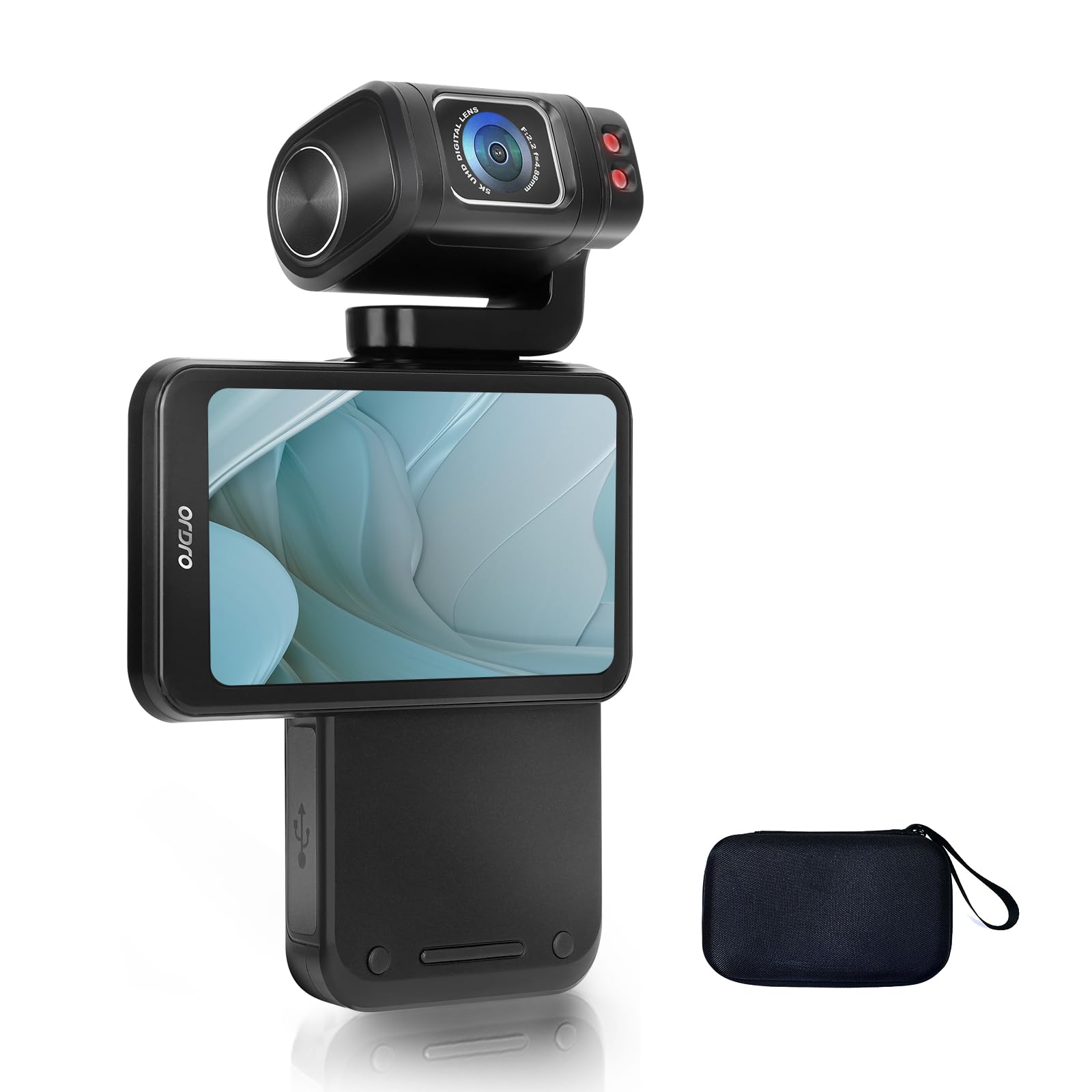 Amazon | Ordro M3 Vlog カメラ ハンディ型 5K ビデオカメラ/手ぶれ