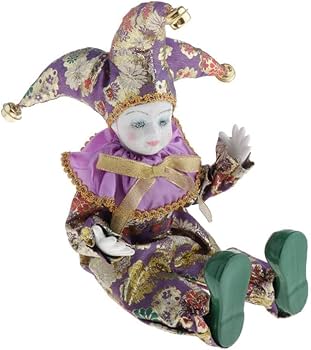 Amazon.co.jp: DYNWAVE ピエロ人形 ピエロドール 磁器人形 39cm 装飾