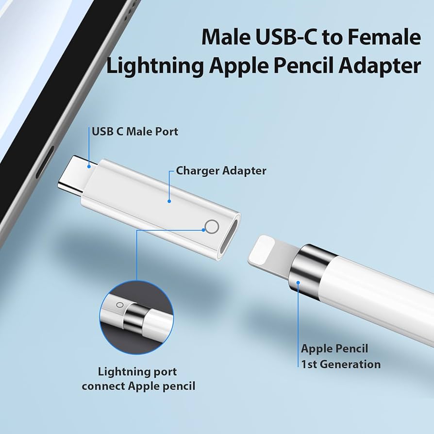 Amazon.com: USB-C to Pencil Adapter for Apple Pencil 1st Gen USB-C