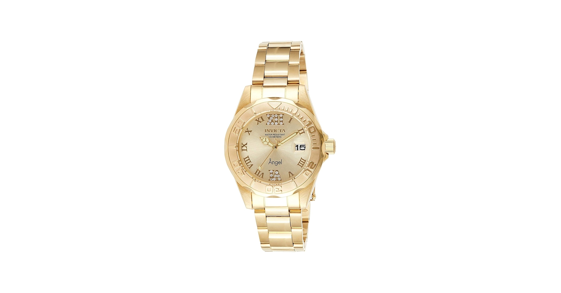 Amazon.com: Invicta Women's 14397 Angel Analog Swiss-Quartz Gold