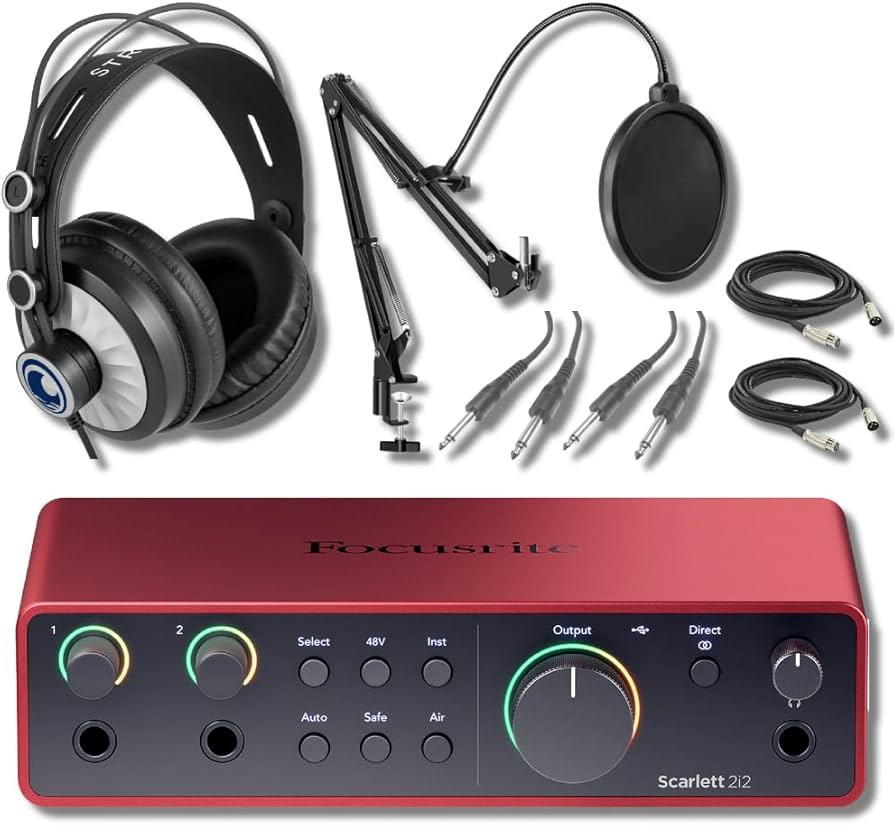 Amazon.com: Focusrite Scarlett 2i2 4G with StreamEye Cans50 Studio