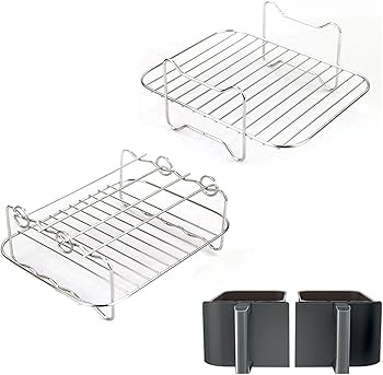 Amazon｜オーブン用エアフライヤーラック, 蒸し用ステンレス二段