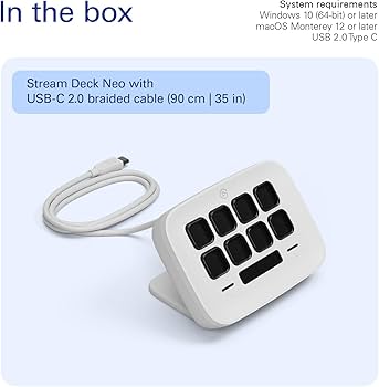 Amazon.com: Elgato Stream Deck Neo – 8 Customizable Keys, 2 Touch
