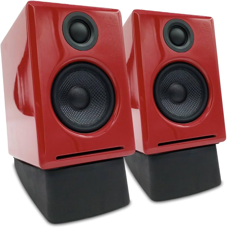 Amazon.com: Audioengine A2 Red Bluetooth Computer Speakers and DS1
