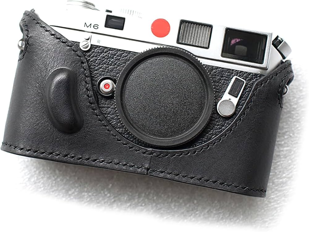 Amazon.com : Funper Handmade Genuine Real Leather Half Camera Case