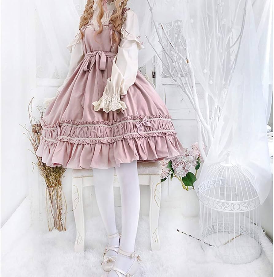 Amazon.co.jp: ロリータ ワンピース 長袖 ゴスロリ コスプレ 姫 ドレス