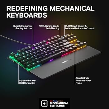 Amazon.co.jp: SteelSeries ゲーミングキーボード テンキーレス 赤軸