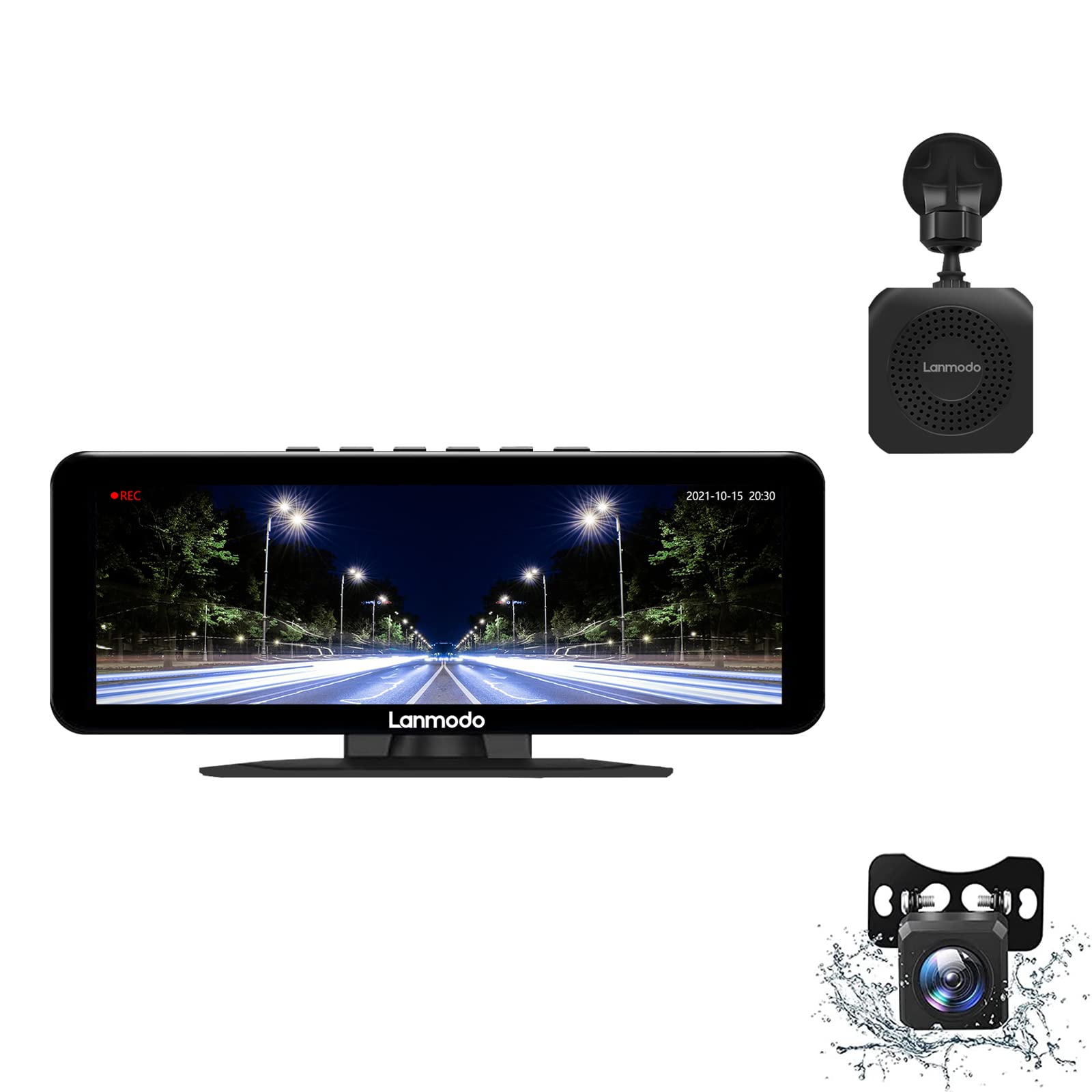 Amazon.com: LANMODO Night Vision System with IP67 Rear Camera