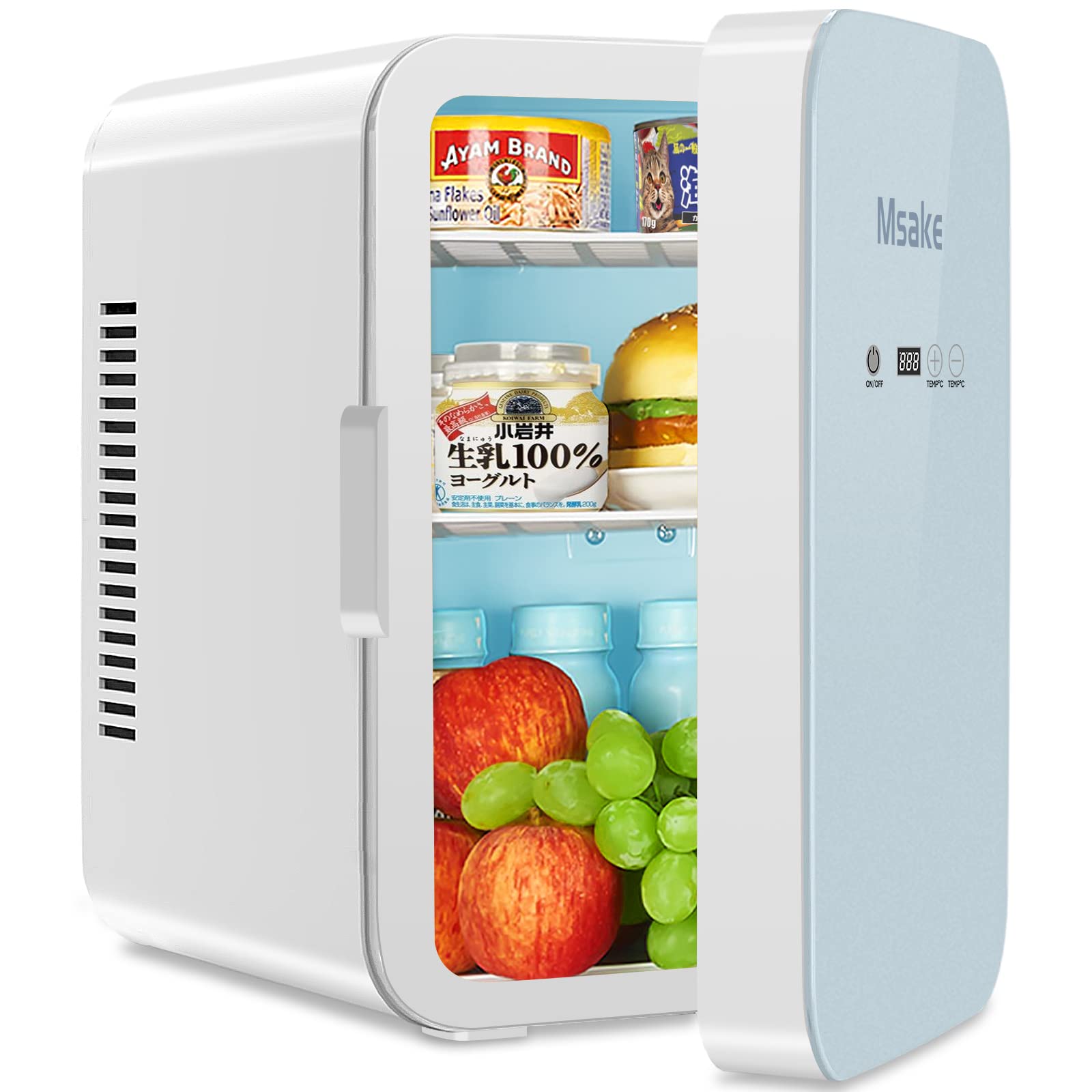 Amazon | Msake ミニ冷蔵庫 10L 小型 冷蔵庫 ポータブル 冷温庫 0℃～60