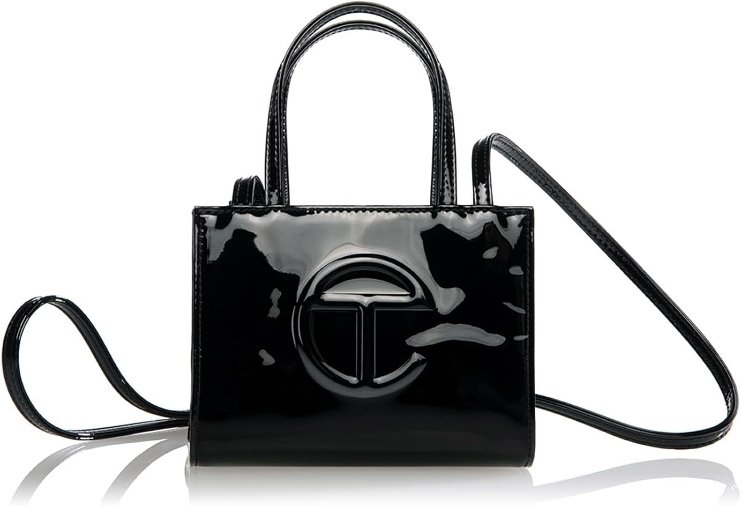 Amazon.com: TELFAR Small Shopping Bag - Black Patent : Clothing
