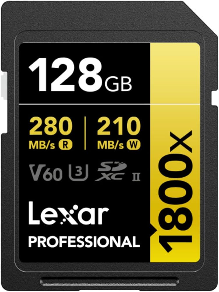 Amazon.com: Lexar 128GB Professional 1800x UHS-II SDXC Memory Card