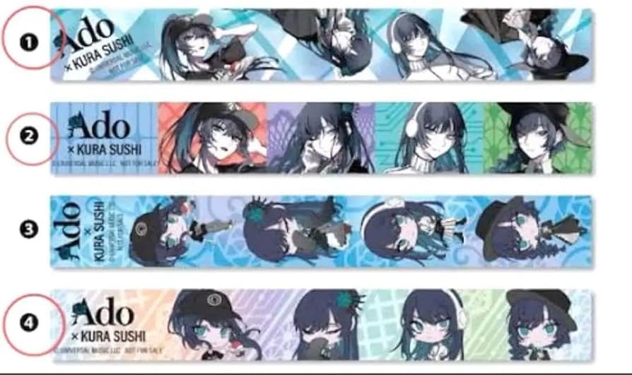 ado デスクマット タオル キーホルダー 計6点 ado デスクマット タオル