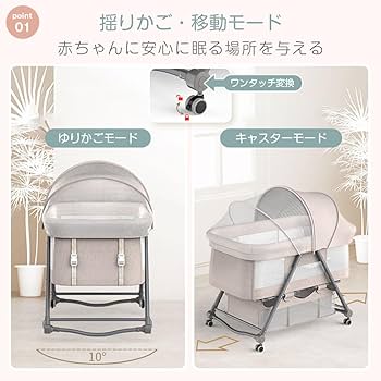 Amazon.co.jp: AORTD ベビーベッド 折りたたみ式 添い寝 新生児ベッド