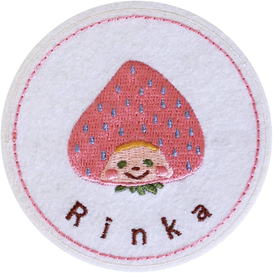 Amazon.co.jp: お名前ワッペン wappenn いちごちゃん(ピンク) お名前