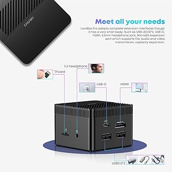 CHUWI LarkBox Pro Mini PC, 6GB RAM 128GB SSD, Intel Celeron J4125