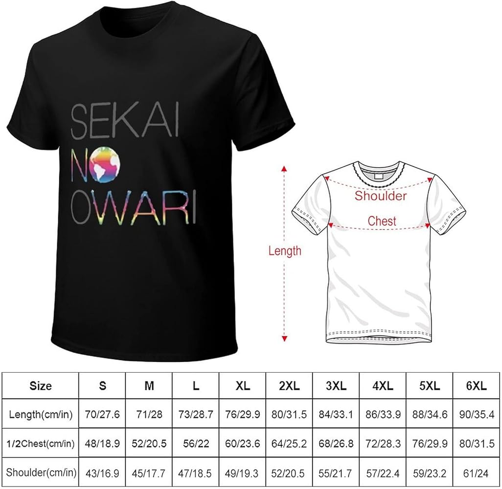 Amazon.co.jp: [Longyong] Tシャツ メンズ 夏服 SEKAI NO OWARI
