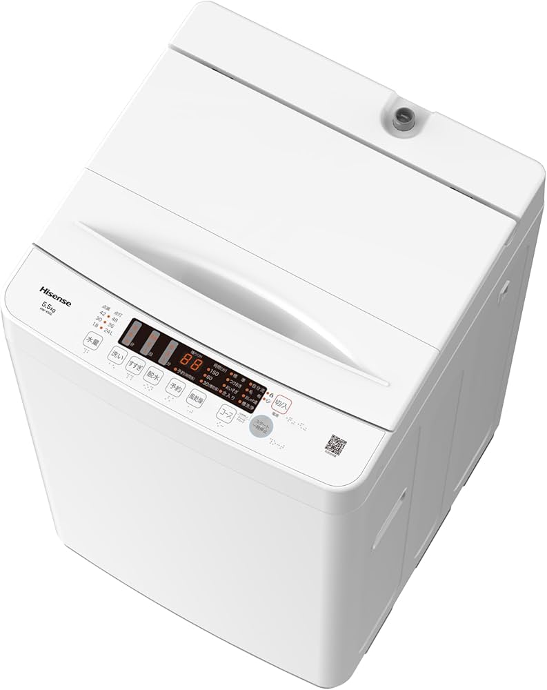 Amazon.co.jp: ハイセンス 洗濯機 5.5kg 1-2人用 スリム 立体シャワー