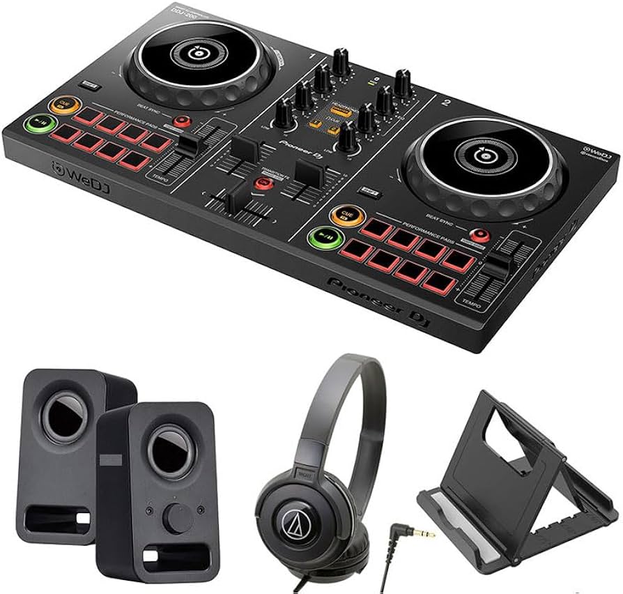 Pioneer DJ DDJ-FLX4 ヘッドホン/PCスタンドセット