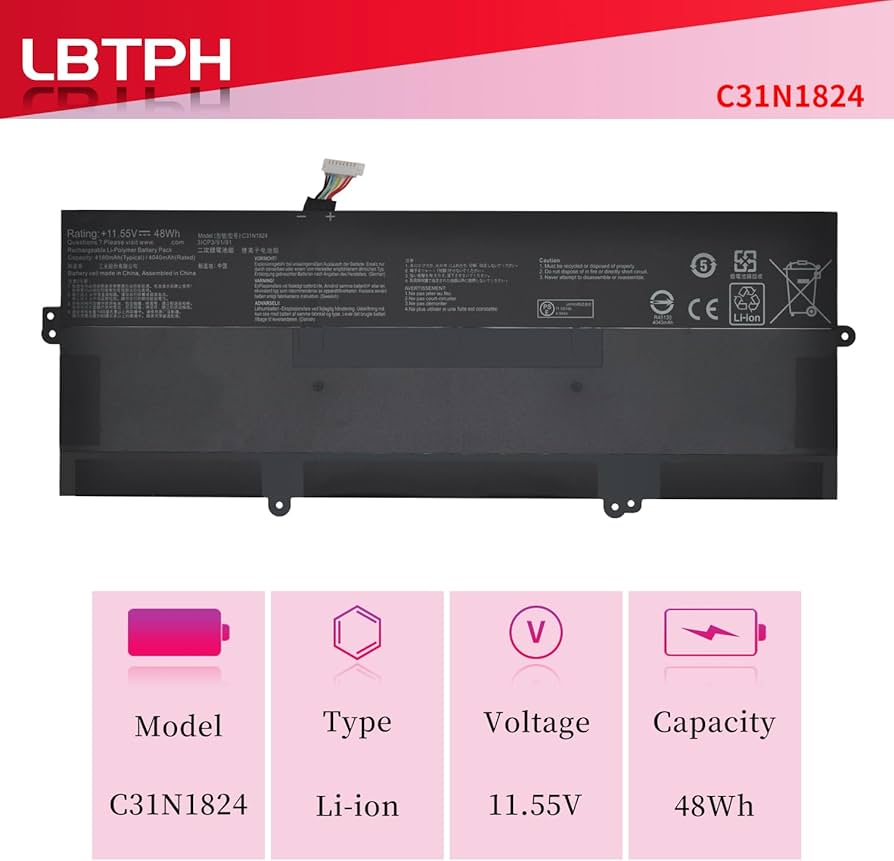 Amazon.com: LBTECH C31N1824 Battery Replacement for Asus