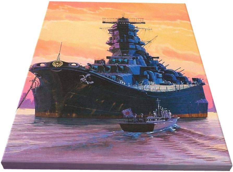 戦艦大和 金箔風アート 戦艦大和 金箔風アート