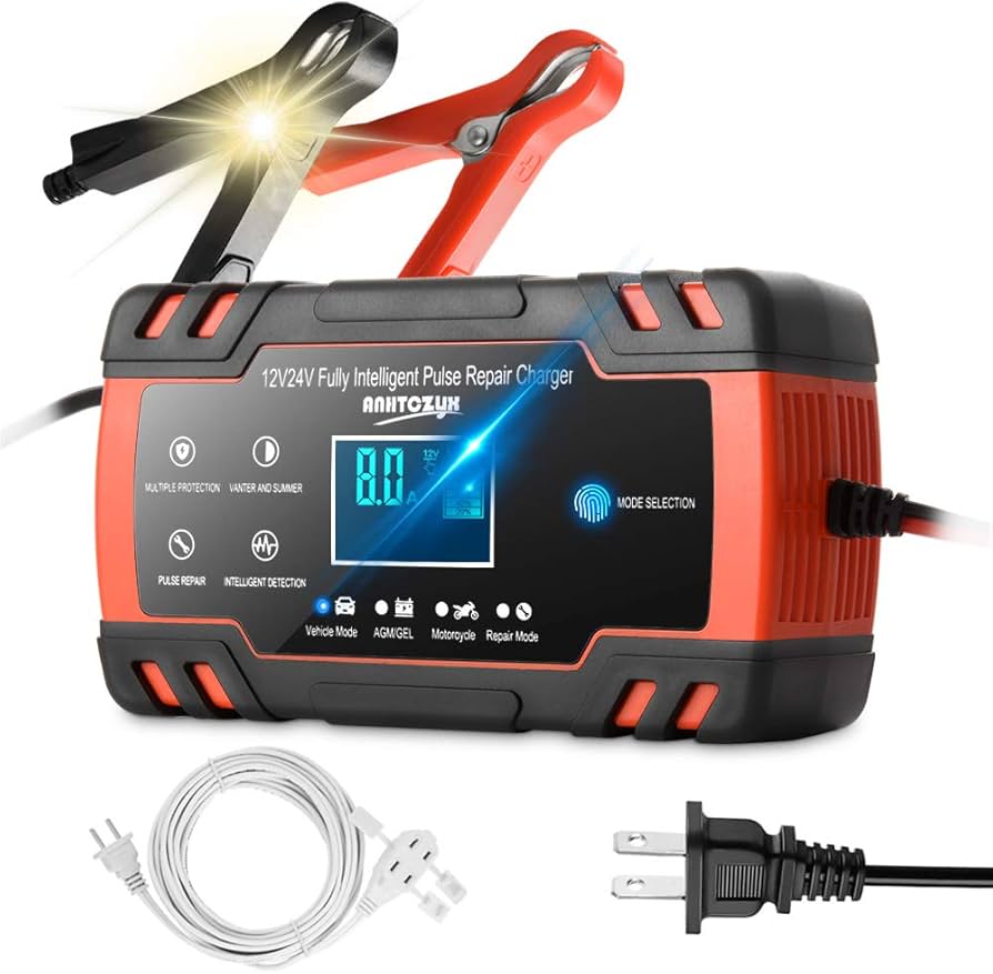 Amazon.co.jp: Sanvu バッテリー充電器, バイク 自動車用 全自動