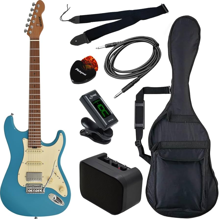 SELDERエレキギター ストラトキャスタータイプケース付き【中古品