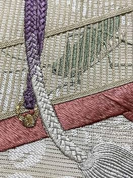 Amazon.co.jp: きものさらさ アンティーク着物帯！逸品 虫篭 夏帯 蜻蛉