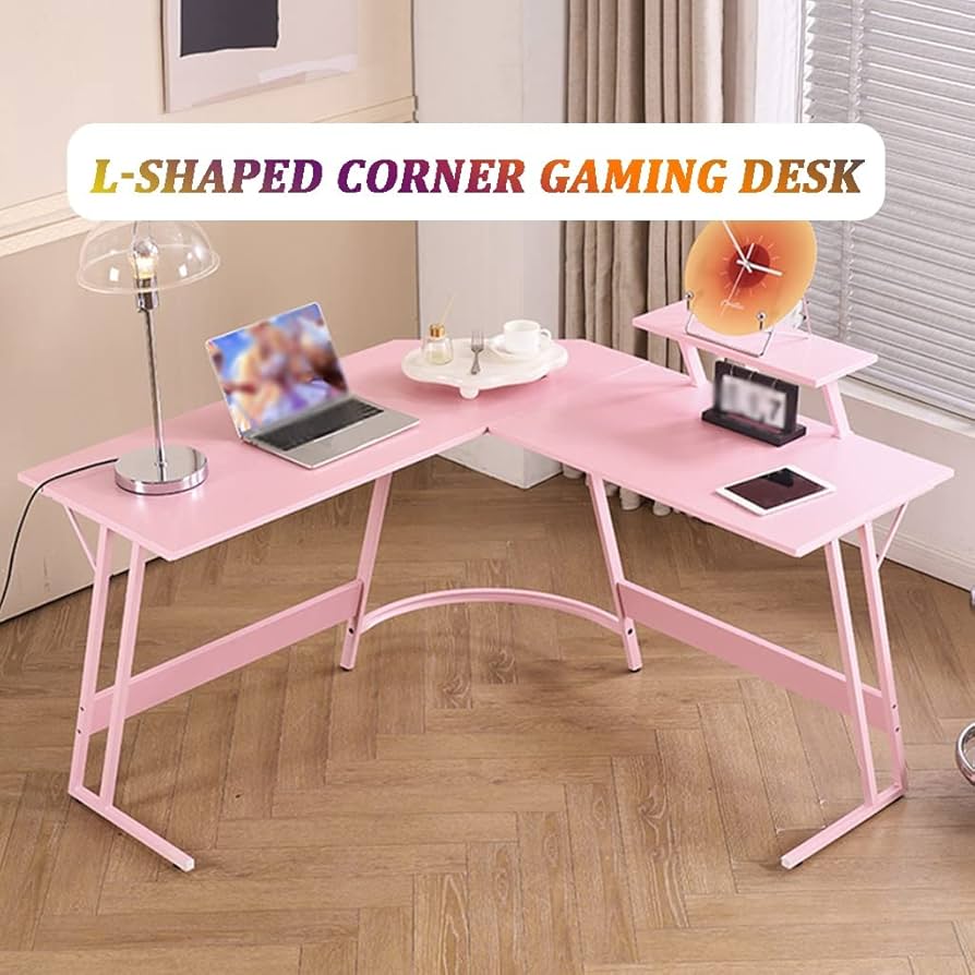 Amazon.co.jp: L型PCデスク 大きなスペース コーナーデスク, 安定 家庭