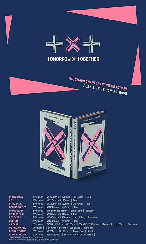 TXT - TXT CHAOS CHAPTER:FIGHT OR ESCAPE Album [ FIGHT ].VER 1 CD+