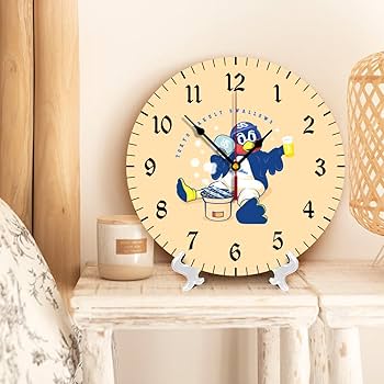 Amazon.co.jp: 掛け時計 東京ヤクルトスワローズ つば九郎 壁掛け時計
