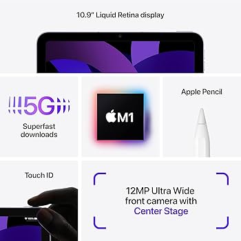 Amazon.com : Apple 2022 iPad Air (10.9-inch, Wi-Fi + Celullar