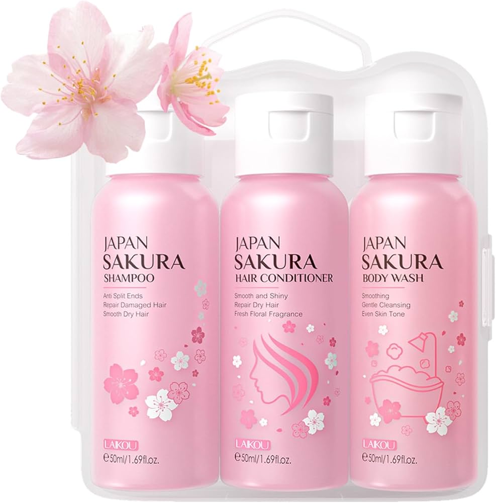 Amazon.com : BSMKCL Mini Bath & Hair Care Set for Women - 3pcs