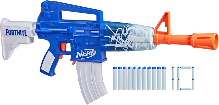 Amazon.co.jp: Nerf Fortnite ブルーショックブラスター、ダーツ