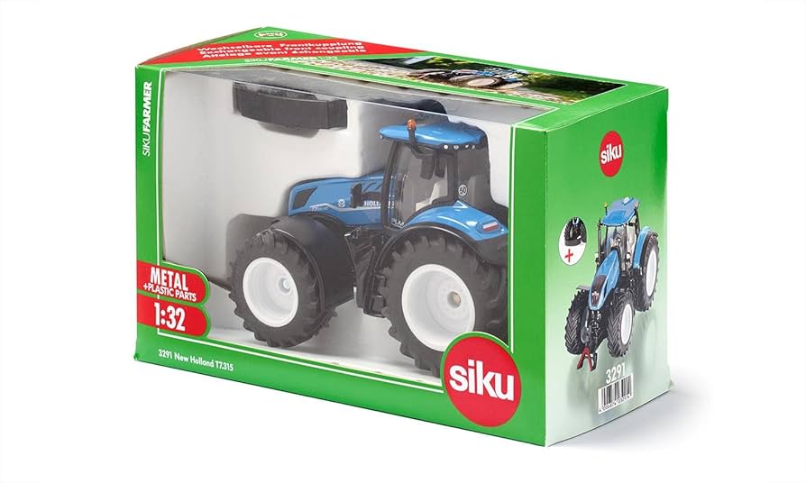Amazon.com: Siku 3291, New Holland T7.315 HD, Toy Tractor, 1:32