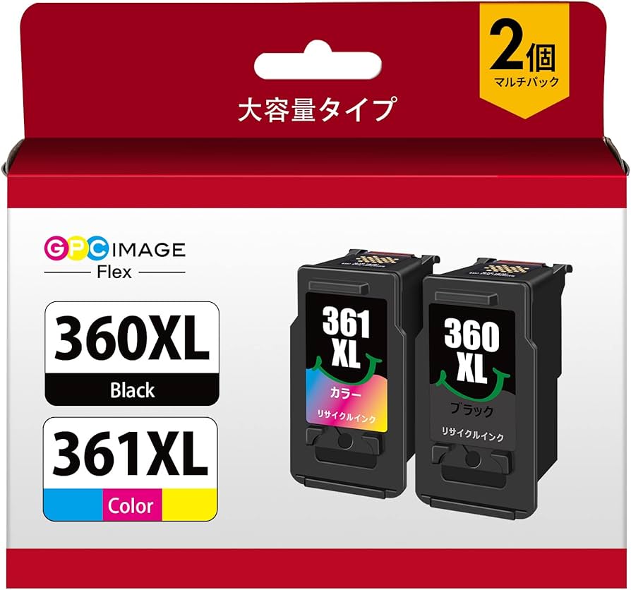 Amazon.co.jp: GPC Image Flex キャノン 用 インク 360 361 BC-360XL