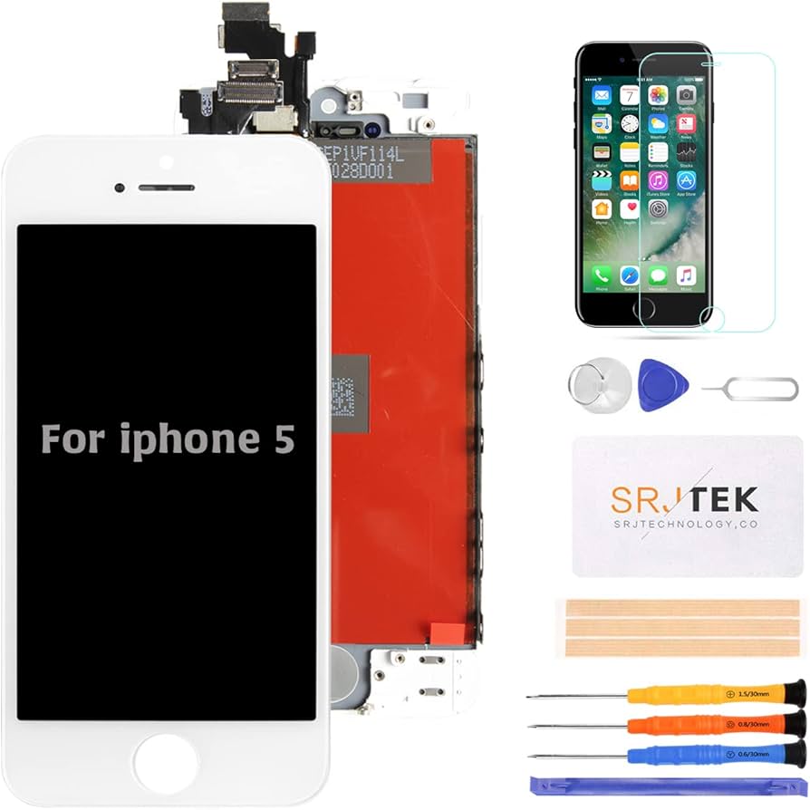 Amazon.co.jp: SRJTEK For iPhone 5 液晶パネル フロントパネル