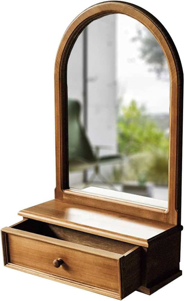 Amazon｜ドレッサー 卓上ドレッサー 化粧鏡 鏡台 おしゃれ 鏡 木製
