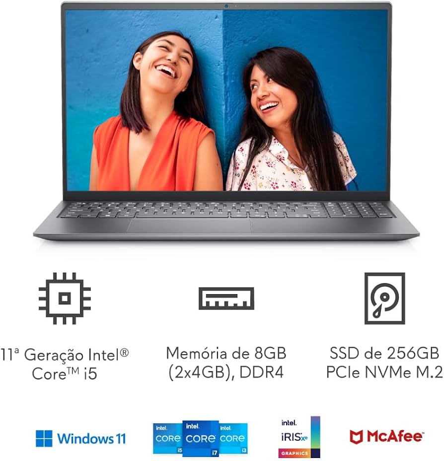 Notebook Dell Inspiron 15 i1101-M10S 15.6” Full HD 11ª geração