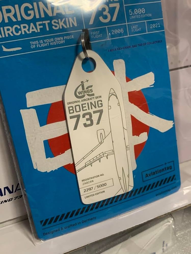 Amazon.co.jp: ANA 全日空 B737 JA02AN タグ モデルプレーン フラップ