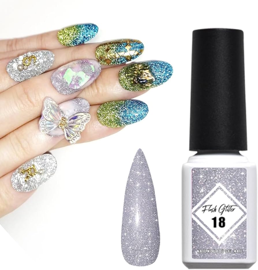 Amazon | フラッシュグリッター カラージェル ジェルネイル ポリッシュ