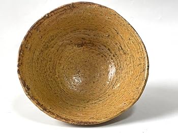 Amazon.co.jp: 陶芸家 作家物 森田無想 伊羅保 茶碗 黄伊羅保 抹茶碗