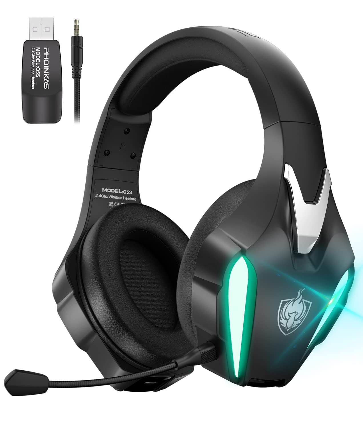 Amazon.co.jp: ゲーミングヘッドセット マイク付き 無線 7.1ch 超低