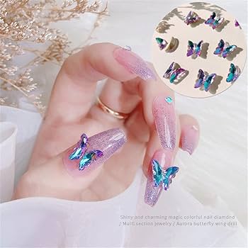 Amazon.co.jp: ネイルパーツ 蝶 ネイルデコパーツ 立体 蝶型 DIY